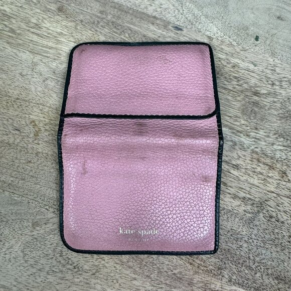 Kate‎ Spade New York Pink Pebbled Leather Bi-Fold Wallet Card holder - Picture 8 of 10